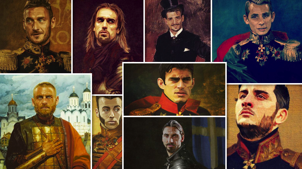 L’artista che trasforma i calciatori in capolavori dell’800 L’artista che trasforma i calciatori in capolavori dell’800