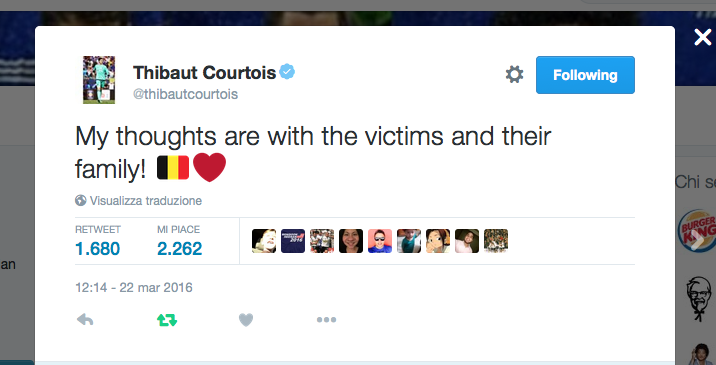 Il cordoglio dello sport mondiale dopo il dramma di Bruxelles Il cordoglio dello sport mondiale dopo il dramma di Bruxelles