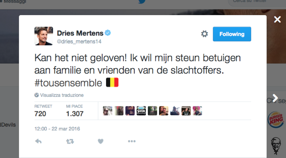 Il cordoglio dello sport mondiale dopo il dramma di Bruxelles Il cordoglio dello sport mondiale dopo il dramma di Bruxelles