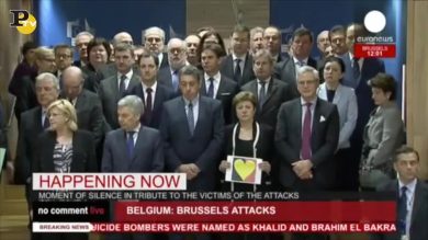Minuto di silenzio a Bruxelles dopo gli attentati del 22 marzo