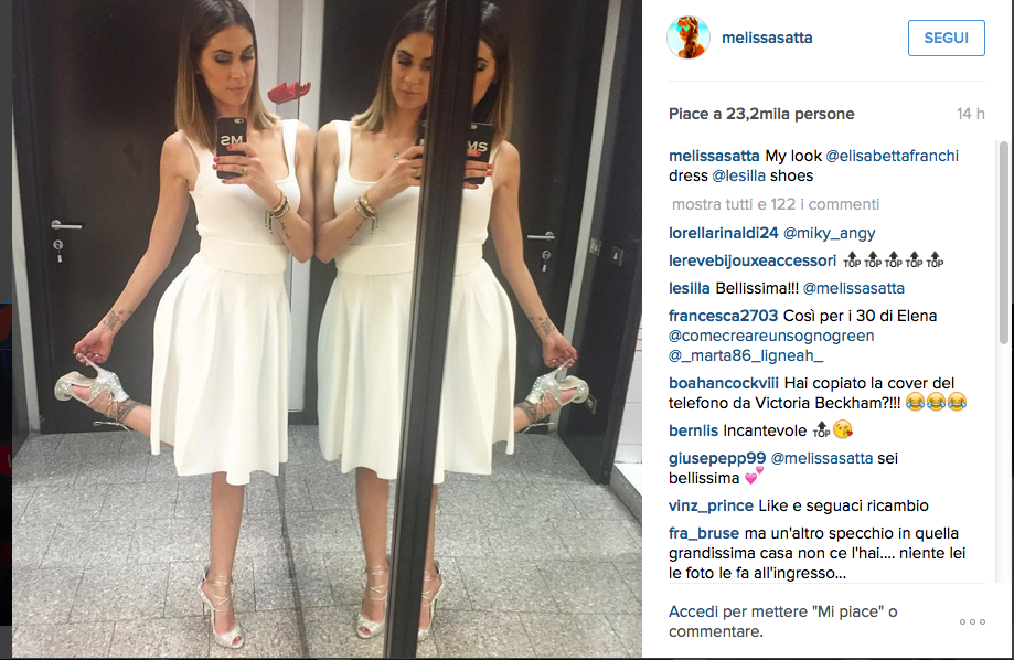 Melissa Satta, prove di matrimonio via social