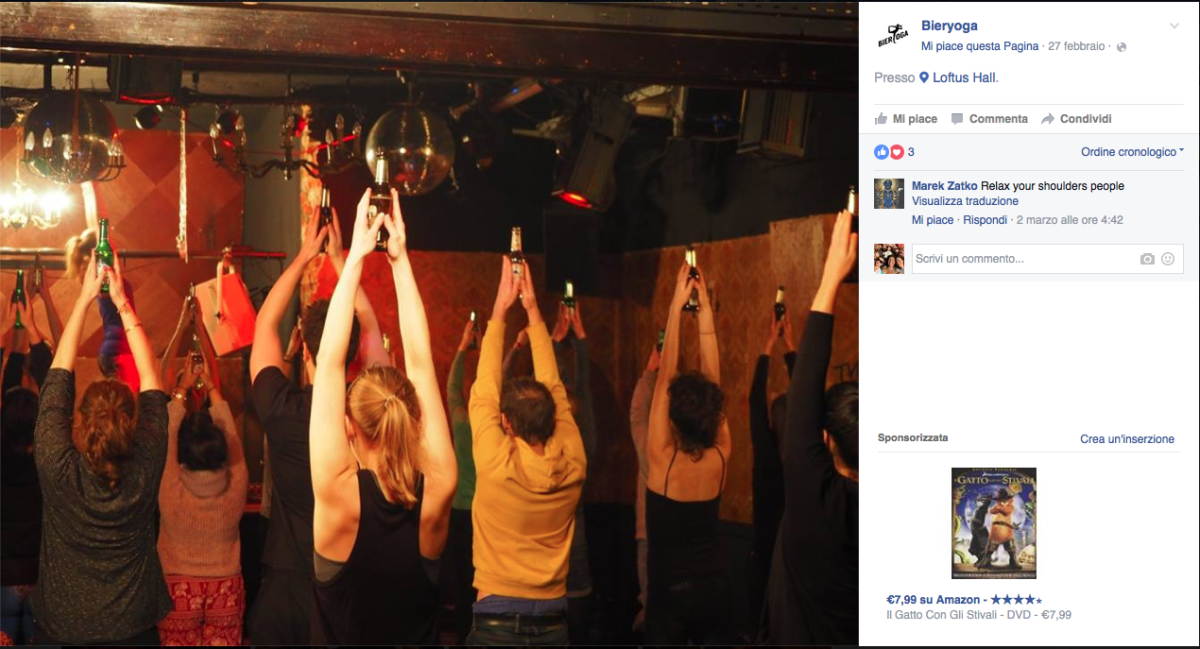 A Berlino anche lo yoga si fa bevendo birra A Berlino anche lo yoga si fa bevendo birra