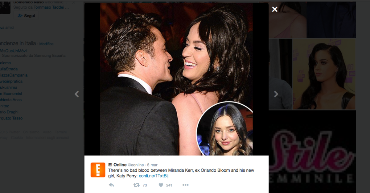 Katy Perry e Orlando Bloom stanno insieme Katy Perry e Orlando Bloom stanno insieme