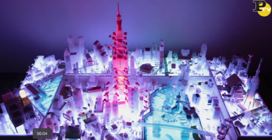 Tokyo in miniatura costruita con articoli per la casa