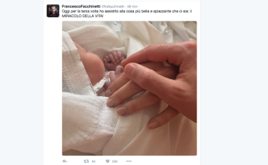 Francesco Facchinetti padre per la terza volta