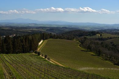 Enjoying Tuscany on a hot air balloon