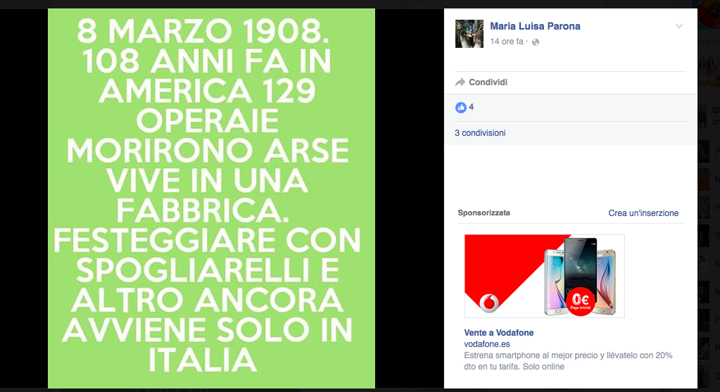 L’anti 8 marzo dei social network L’anti 8 marzo dei social network