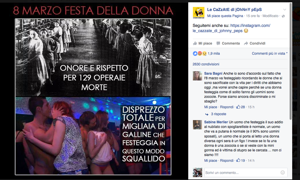 L’anti 8 marzo dei social network L’anti 8 marzo dei social network
