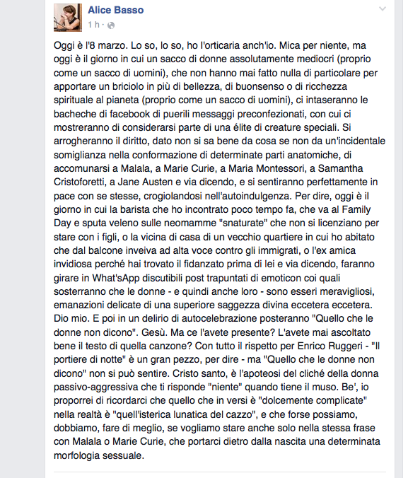 L’anti 8 marzo dei social network L’anti 8 marzo dei social network