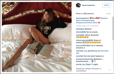 Eleonora Pedron allo scoperto con Daniele Conte