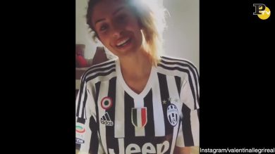 Valentina Allegri canta l’inno della Juventus