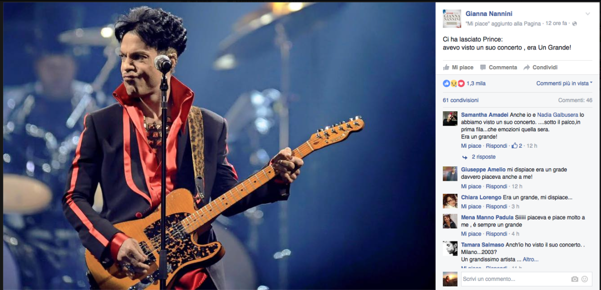 Galleria foto 'Prince, il tributo social delle celebrities di tutto il mondo' - foto 15