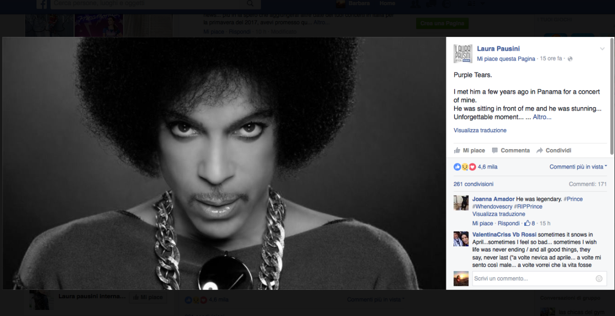 Galleria foto 'Prince, il tributo social delle celebrities di tutto il mondo' - foto 17