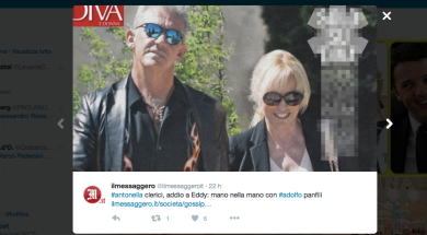 Antonella Clerici esce allo scoperto con Adolfo Panfili