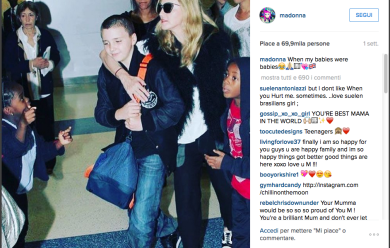 Madonna a Londra cena col figlio Rocco