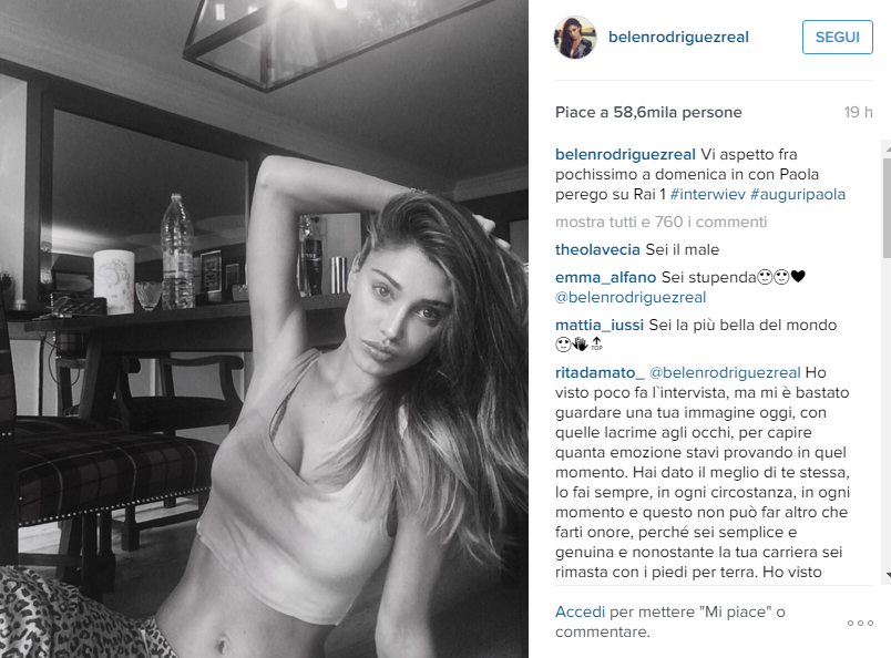 Belén si confessa: “Sono fragile” Belén si confessa: “Sono fragile”