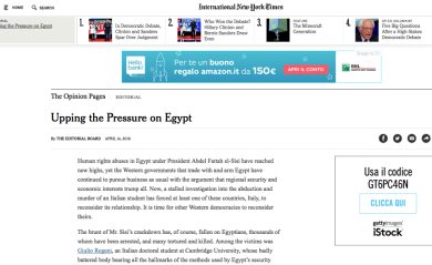 Caso Regeni: l’attacco del New York Times alla Francia