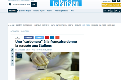 La Francia chiede scusa per il Carbonara-gate