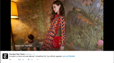 L’Inghilterra mette al bando le modelle Gucci troppo magre