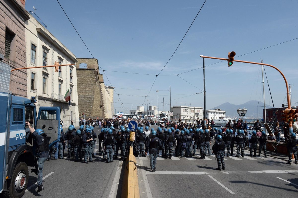 Napoli: corteo di protesta contro Renzi