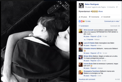 Belén Rodriguez e Stefano De Martino, prove di pace