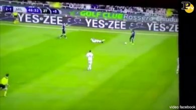 Atalanta-Milan; la goffa caduta di Poli