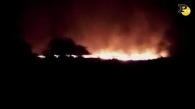 Incendio in un Deposito Militare