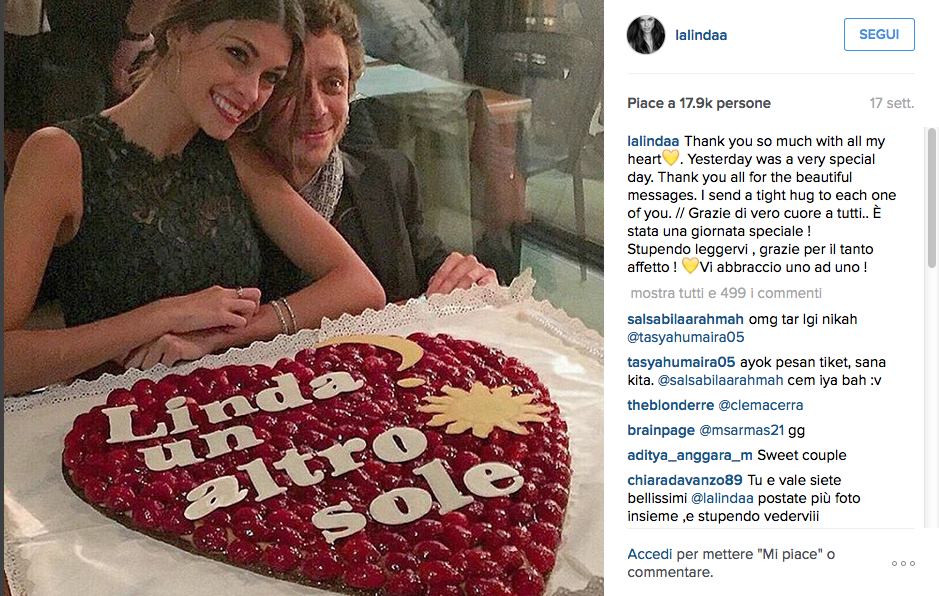 Linda Morselli: “Amo ancora Valentino Rossi” Linda Morselli: “Amo ancora Valentino Rossi”