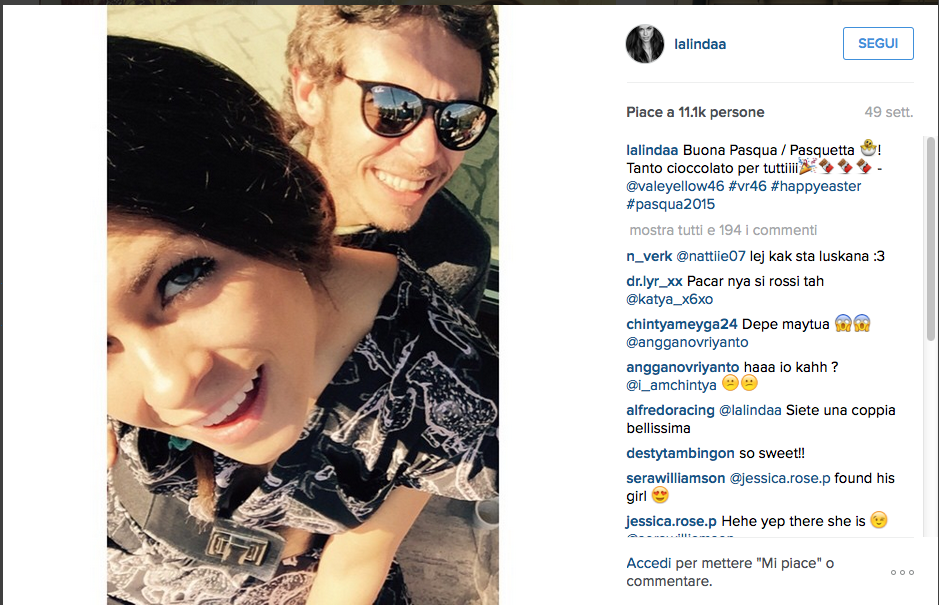 Linda Morselli: “Amo ancora Valentino Rossi”