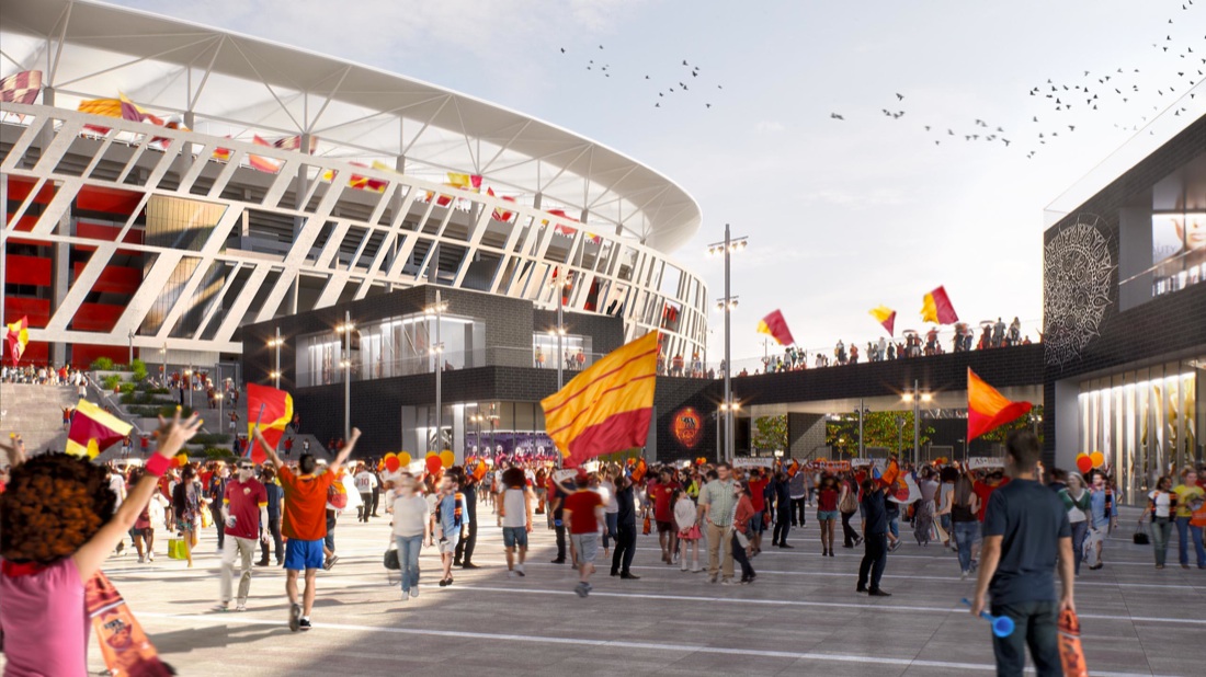 Roma: il progetto del nuovo stadio presentato a Comune e Regione