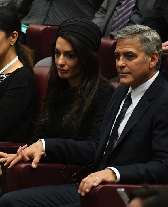 George e Amal Clooney da Papa Francesco
