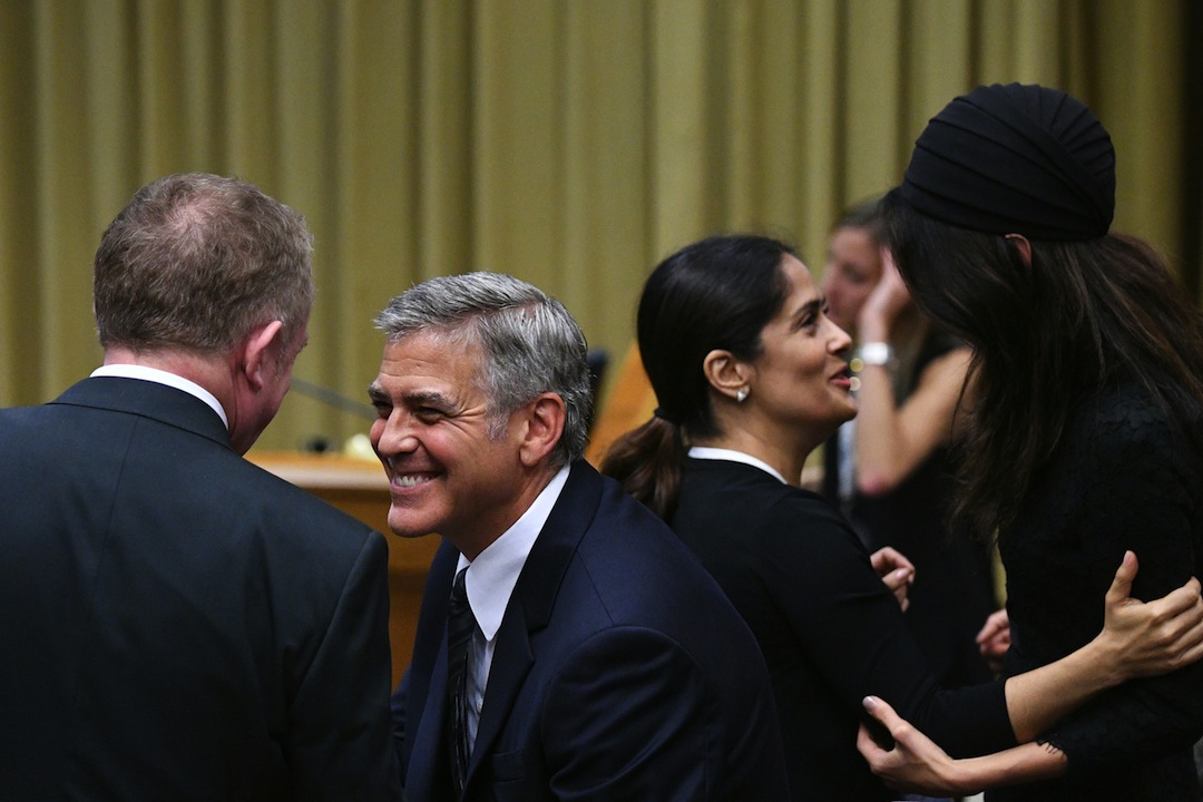 George e Amal Clooney da Papa Francesco