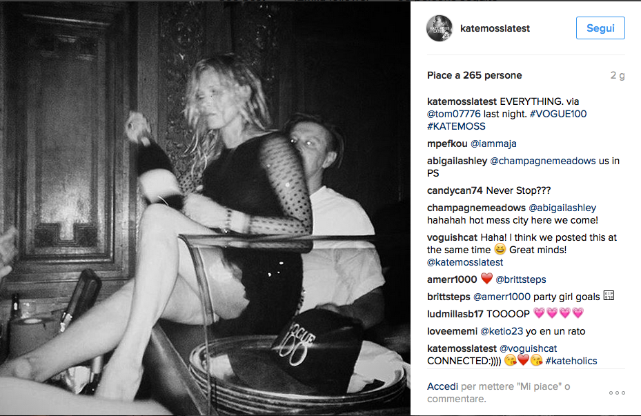 Kate Moss ubriaca al Vogue party Kate Moss ubriaca al Vogue party