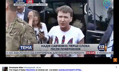 Nadia Savchenko è libera: in Ucraina accolta con gli onori militari – Foto