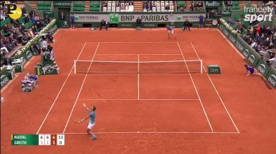 Nadal: sorprendente colpo tra le gambe