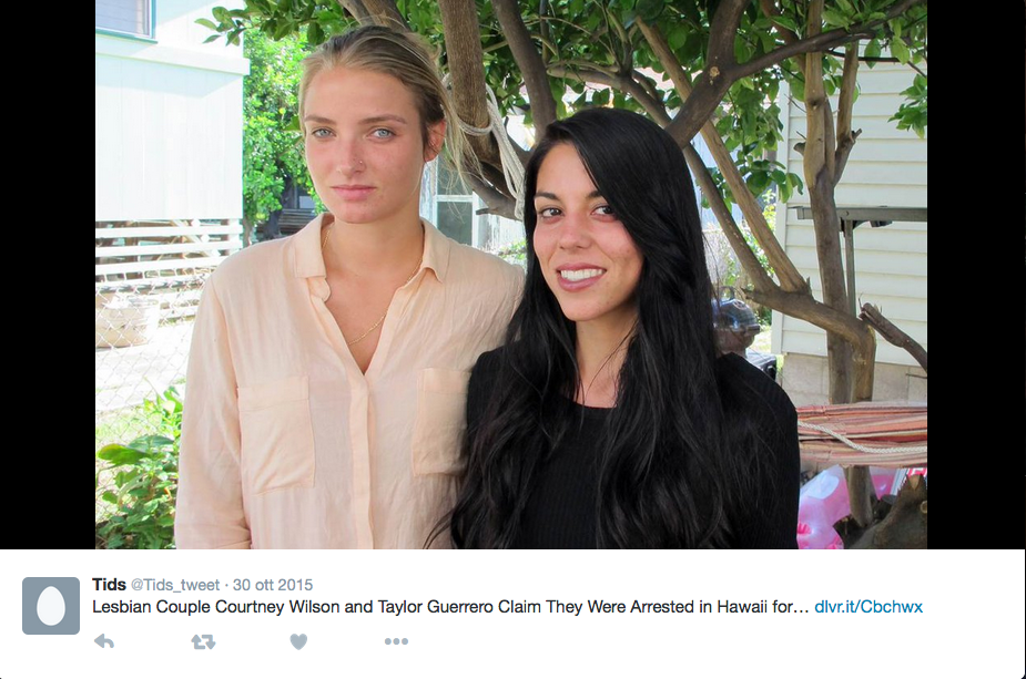 Risarcimento record per il bacio lesbo alle Hawaii