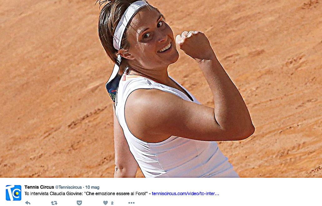 Claudia Giovine, da parente della Pennetta a migliore agli Internazionali d’Italia