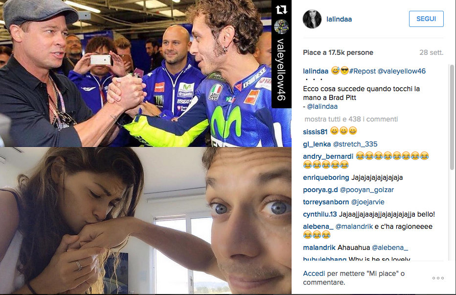 Valentino Rossi, ritorno di fiamma con Aura Rolenzetti