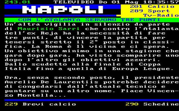 De Laurentiis conferma Sarri via Televideo: il Napoli torna agli anni Ottanta De Laurentiis conferma Sarri via Televideo: il Napoli torna agli anni Ottanta