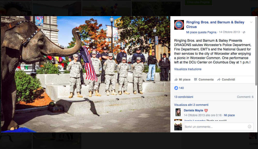 Il circo Barnum ha detto addio agli elefanti Il circo Barnum ha detto addio agli elefanti