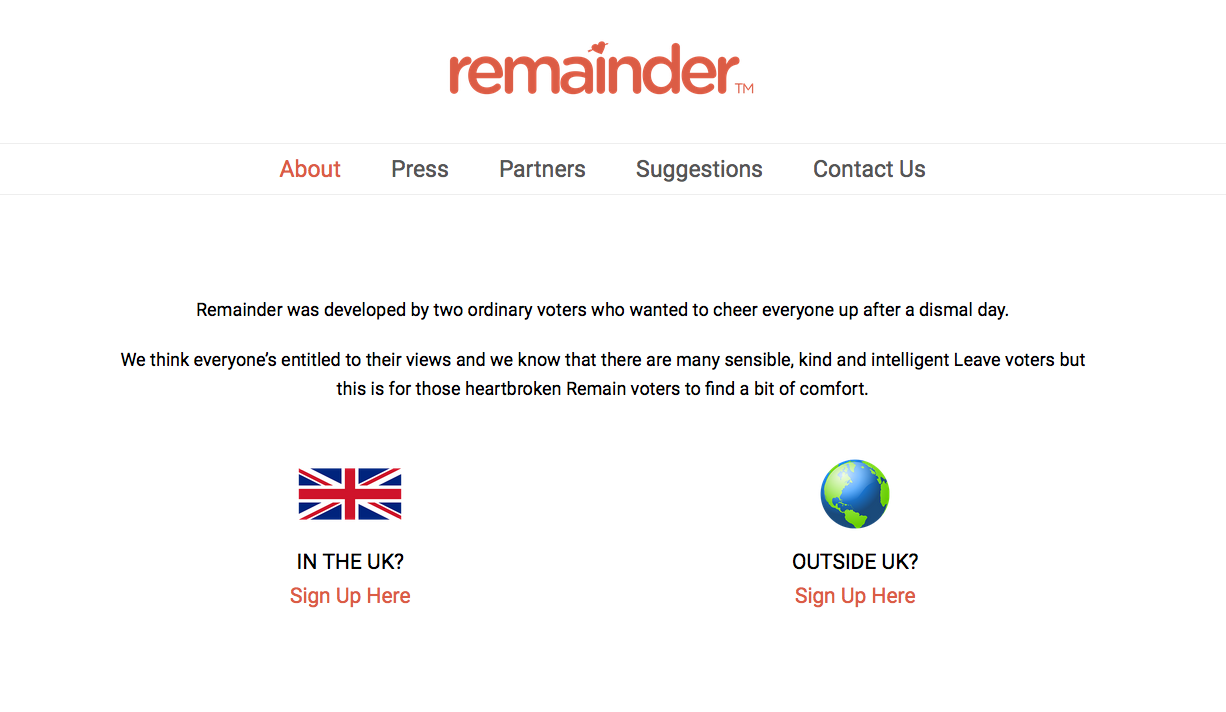 “Remainder”, il dating per i delusi dalla Brexit