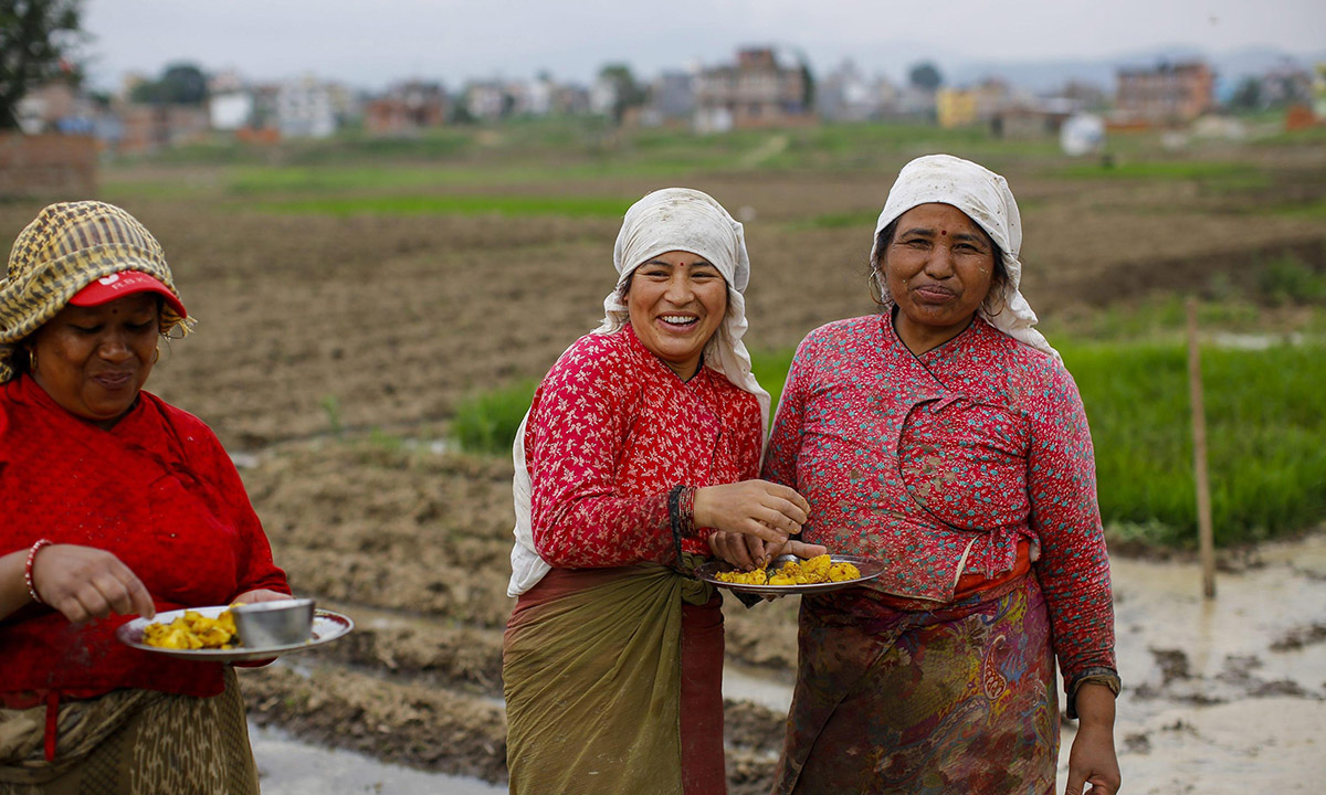Nepal, giochi nel fango per la festa della risaia Nepal, giochi nel fango per la festa della risaia