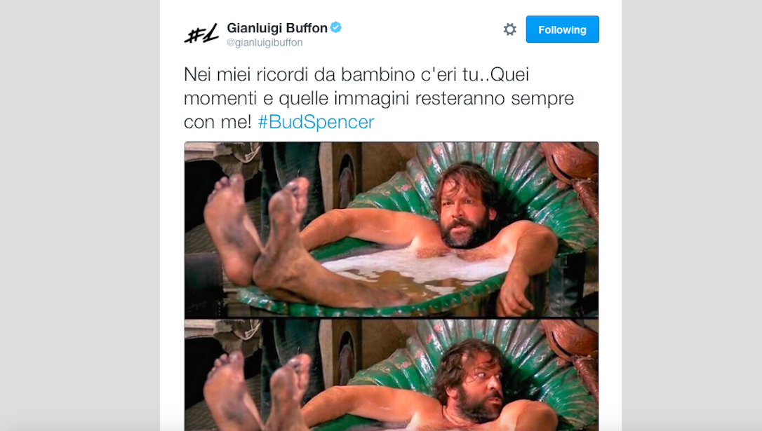 Il mondo dello sport piange Bud Spencer: l’attore nato dal nuoto Il mondo dello sport piange Bud Spencer: l’attore nato dal nuoto
