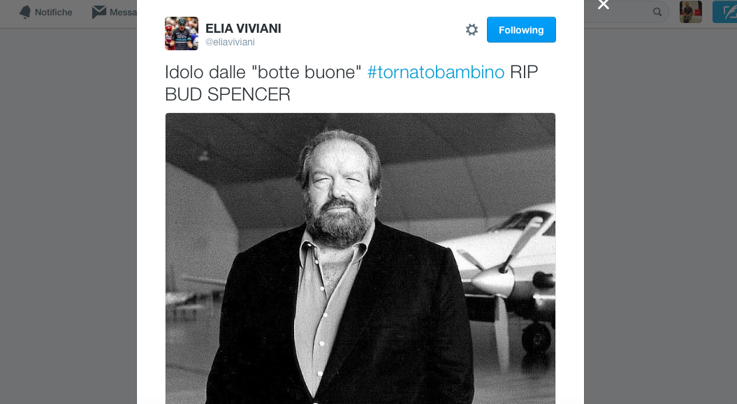 Il mondo dello sport piange Bud Spencer: l’attore nato dal nuoto Il mondo dello sport piange Bud Spencer: l’attore nato dal nuoto