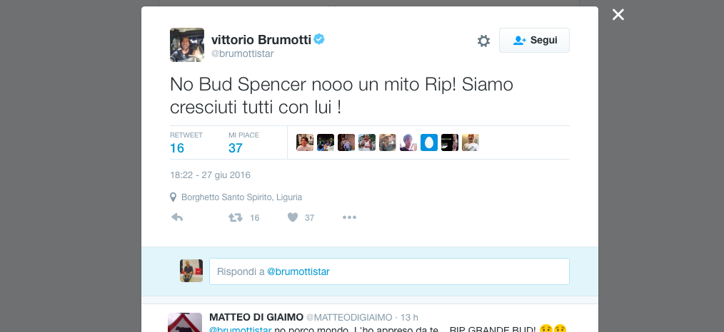 Il mondo dello sport piange Bud Spencer: l’attore nato dal nuoto Il mondo dello sport piange Bud Spencer: l’attore nato dal nuoto