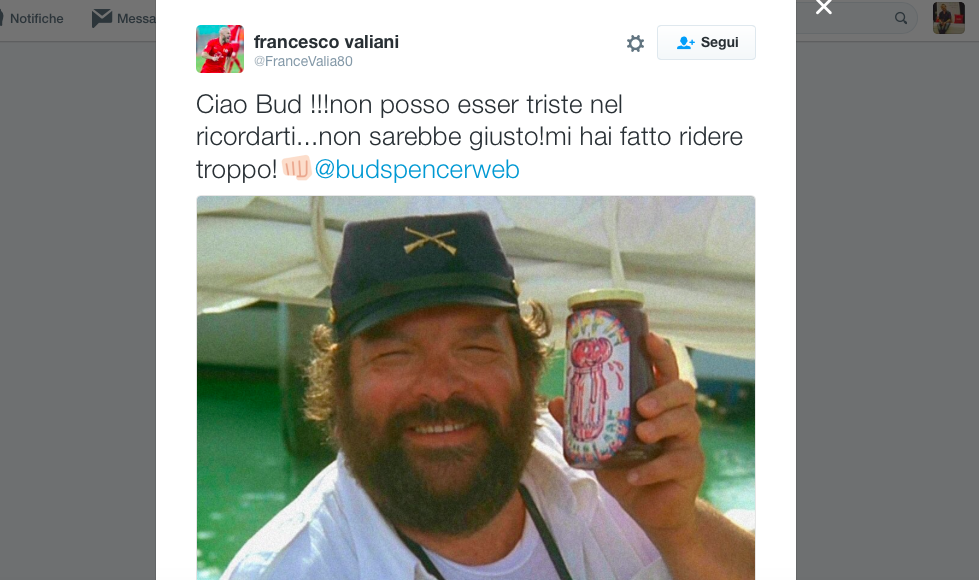 Il mondo dello sport piange Bud Spencer: l’attore nato dal nuoto Il mondo dello sport piange Bud Spencer: l’attore nato dal nuoto