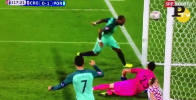 Il gol di Quaresma in Croazia-Portogallo 0-1