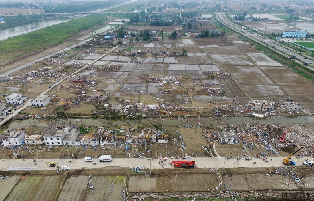 Cina, centinaia tra morti e feriti per un tornado