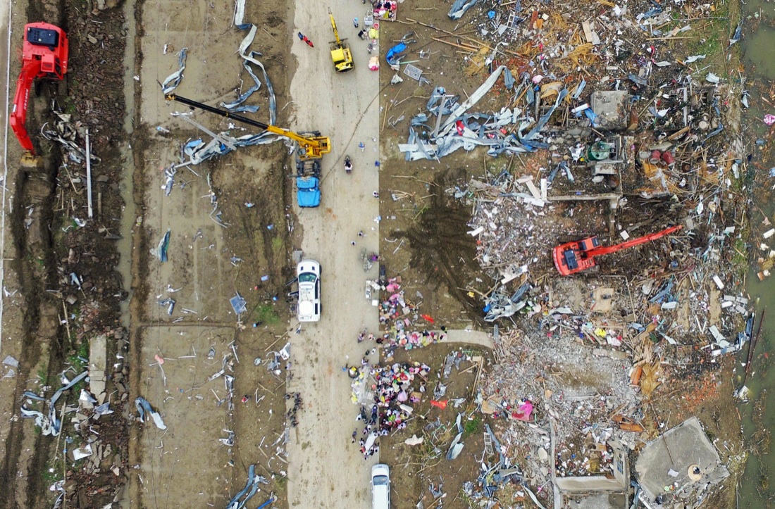 Cina, centinaia tra morti e feriti per un tornado