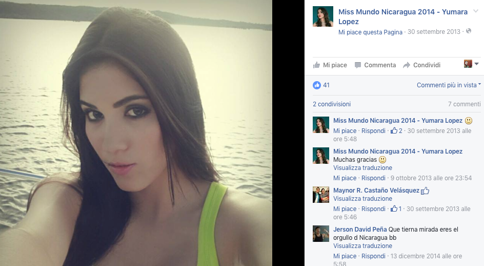 Yumara López, stroncata da un tumore Miss Mondo 2014